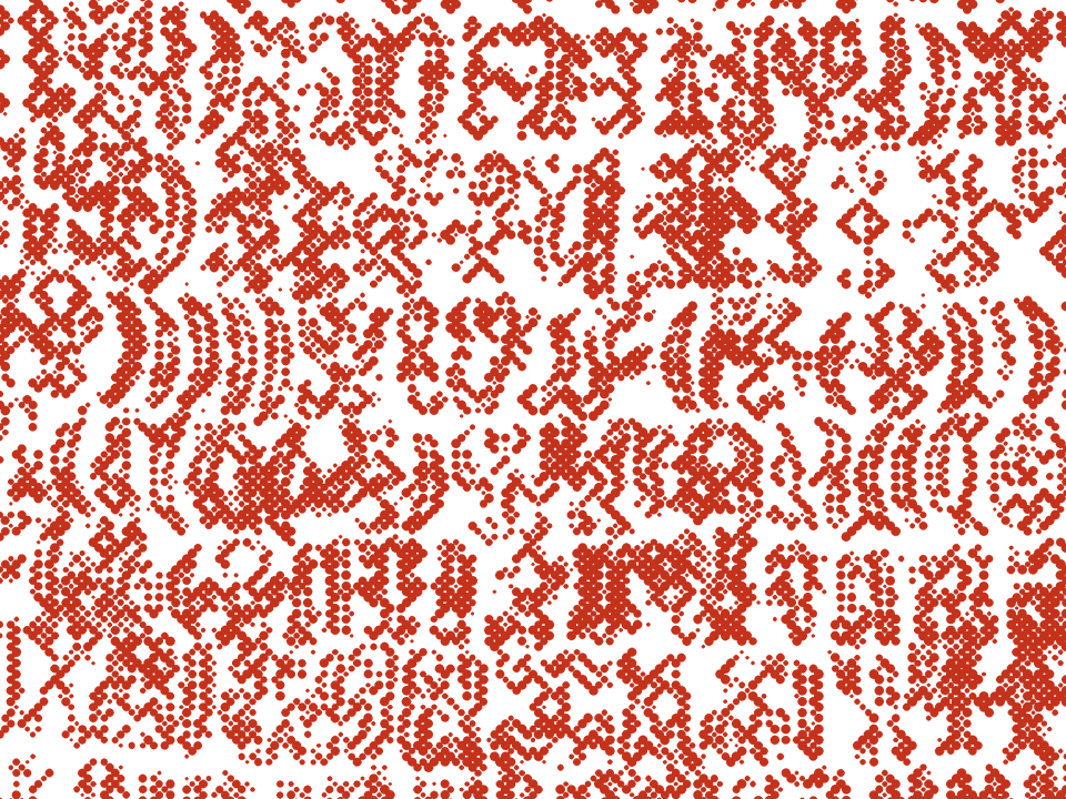Rongorongo tablet C (Mamari), side a, photographed in Papeete